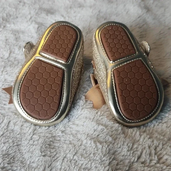 Felix & Flora Sparkle Gold Shoes - Picture 5 of 11